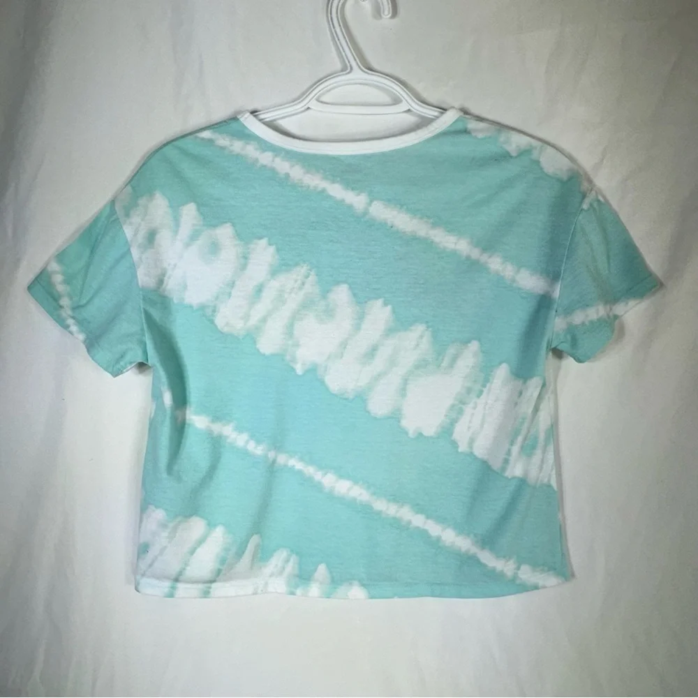 Justice Girl’s Boxy Cropped Tie-Dye Ringer Tee